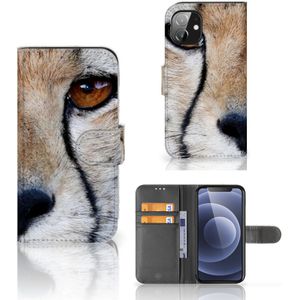 Apple iPhone 12 Mini Telefoonhoesje met Pasjes Cheetah