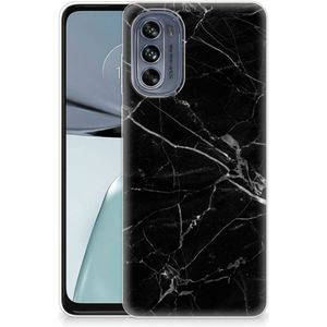 Motorola Moto G62 5G TPU Siliconen Hoesje Marmer Zwart - Origineel Cadeau Vader