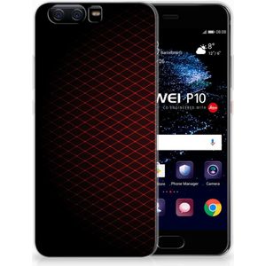 Huawei P10 TPU bumper Geruit Rood