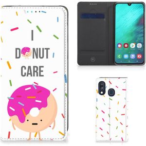 Samsung Galaxy A40 Flip Style Cover Donut Roze