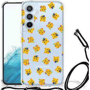 Doorzichtige Silicone Hoesje voor Samsung Galaxy A54 5G Katten Emojis