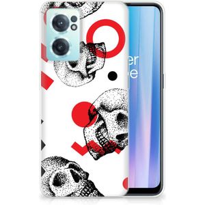 Silicone Back Case OnePlus Nord CE 2 5G Skull Red