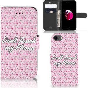 iPhone 7 | 8 | SE (2020) | SE (2022) Portemonnee Hoesje Flowers Pink DTMP
