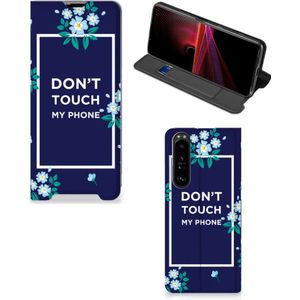 Sony Xperia 1 III Design Case Flowers Blue DTMP