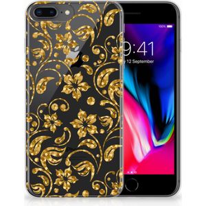 Apple iPhone 7 Plus | 8 Plus TPU Case Gouden Bloemen