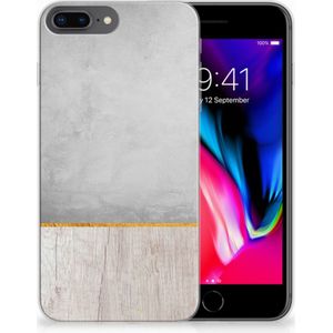 Apple iPhone 7 Plus | 8 Plus Bumper Hoesje Wood Concrete