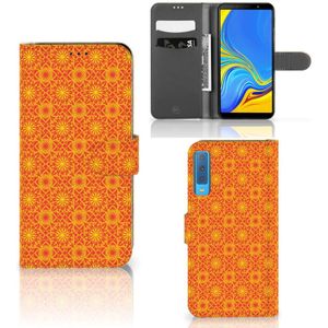 Samsung Galaxy A7 (2018) Telefoon Hoesje Batik Oranje