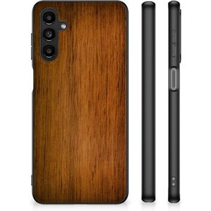 Samsung Galaxy A14 5G Houten Print Telefoonhoesje Donker Hout