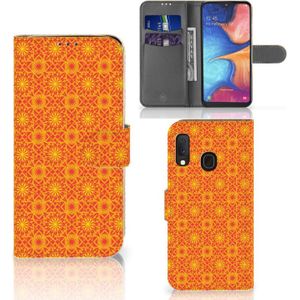 Samsung Galaxy A20e Telefoon Hoesje Batik Oranje