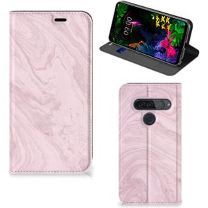 LG G8s Thinq Standcase Marble Pink - Origineel Cadeau Vriendin