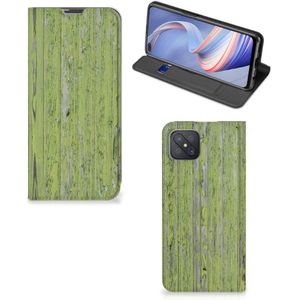 OPPO Reno4 Z 5G Book Wallet Case Green Wood