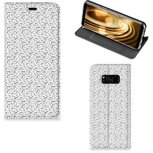 Samsung Galaxy S8 Hoesje met Magneet Stripes Dots