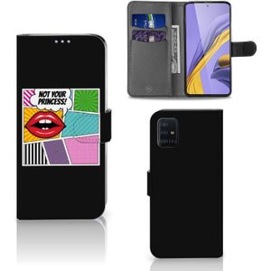 Samsung Galaxy A51 Wallet Case met Pasjes Popart Princess