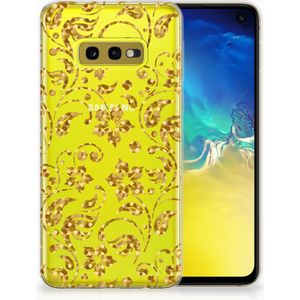 Samsung Galaxy S10e TPU Case Gouden Bloemen