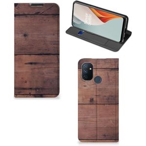 OnePlus Nord N100 Book Wallet Case Old Wood