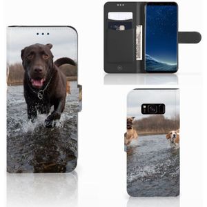 Samsung Galaxy S8 Telefoonhoesje met Pasjes Honden Labrador