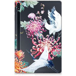 Samsung Galaxy Tab S7 Plus | S8 Plus Back Case Bird Flowers