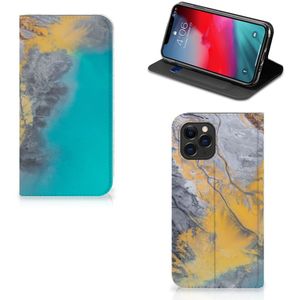 Apple iPhone 11 Pro Standcase Marble Blue Gold
