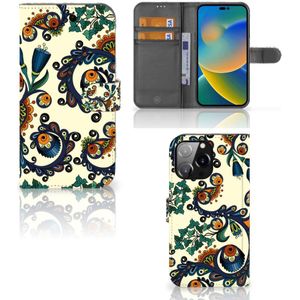 Wallet Case iPhone 14 Pro Max Barok Flower