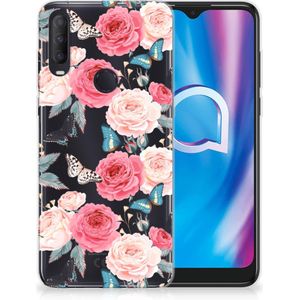 Alcatel 1S (2020) TPU Case Butterfly Roses