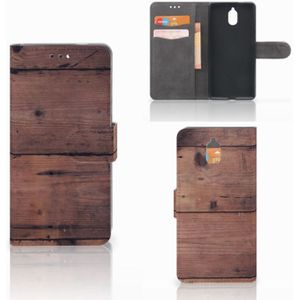 Nokia 3.1 (2018) Book Style Case Old Wood