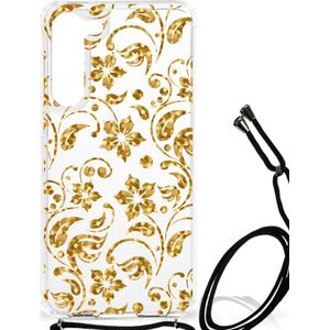 Samsung Galaxy S23 Plus Case Gouden Bloemen