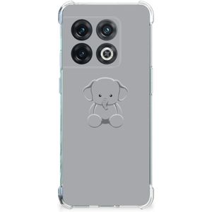 OnePlus 10 Pro Stevig Bumper Hoesje Grijs Baby Olifant