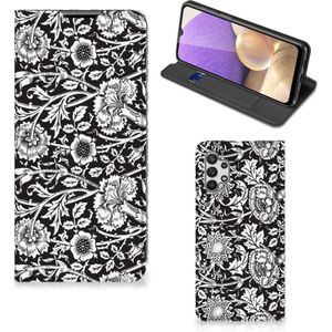 Samsung Galaxy A32 5G Smart Cover Black Flowers