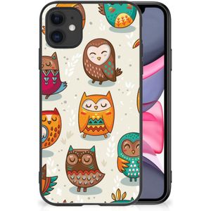 iPhone 11 Dierenprint Telefoonhoesje Vrolijke Uilen