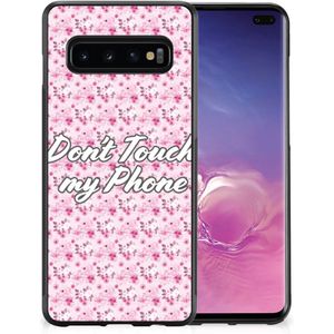 Samsung Galaxy S10+ TPU Hoesje Flowers Pink DTMP