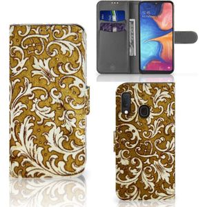 Wallet Case Samsung Galaxy A20e Barok Goud
