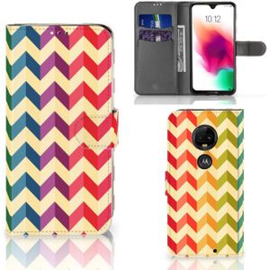 Motorola Moto G7 | G7 Plus Telefoon Hoesje Zigzag Multi Color