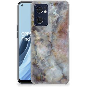 OPPO Reno 7 5G | Find X5 Lite TPU Siliconen Hoesje Marmer Grijs