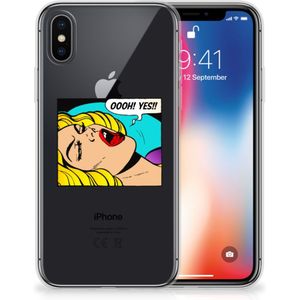 Apple iPhone X | Xs Silicone Back Cover Popart Oh Yes