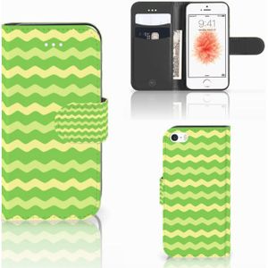 Apple iPhone 5 | 5s | SE Telefoon Hoesje Waves Green