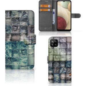 Wallet Case met Pasjes Samsung Galaxy A12 Spijkerbroeken