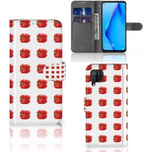 Huawei P40 Lite Book Cover Paprika Red