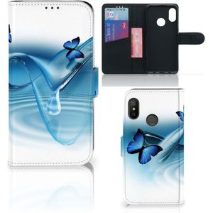 Xiaomi Mi A2 Lite Telefoonhoesje met Pasjes Vlinders