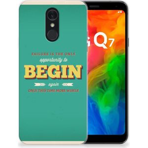 LG Q7 Siliconen hoesje met naam Quote Begin