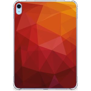 Back Cover voor iPad (2022) 10.9 Polygon Red