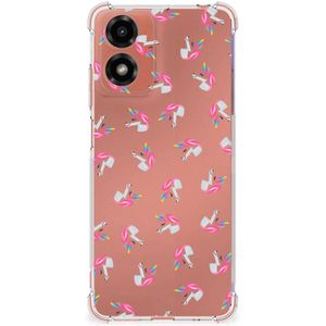 Doorzichtige Silicone Hoesje voor Motorola Moto G24 | G24 Power | G04 Unicorns