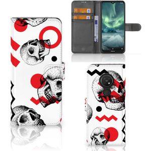 Telefoonhoesje met Naam Nokia 7.2 | Nokia 6.2 Skull Red