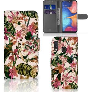 Samsung Galaxy A20e Hoesje Flowers