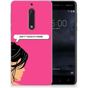 Nokia 5 Silicone-hoesje Woman Don't Touch My Phone
