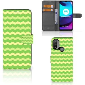 Motorola Moto E20 | E30 | E40 Telefoon Hoesje Waves Green