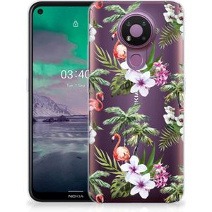 Nokia 3.4 TPU Hoesje Flamingo Palms