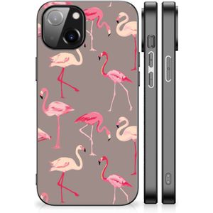 Apple iPhone 14 Dierenprint Telefoonhoesje Flamingo