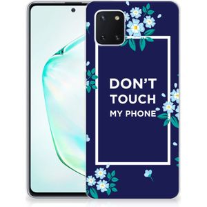 Samsung Galaxy Note 10 Lite Silicone-hoesje Flowers Blue DTMP