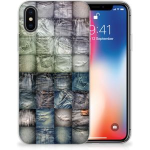 Silicone Back Cover Apple iPhone X | Xs Spijkerbroeken