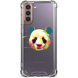 Samsung Galaxy S21 Plus Stevig Bumper Hoesje Panda Color